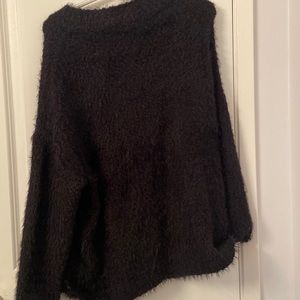 Black, long sleeve, fuzzy sweater